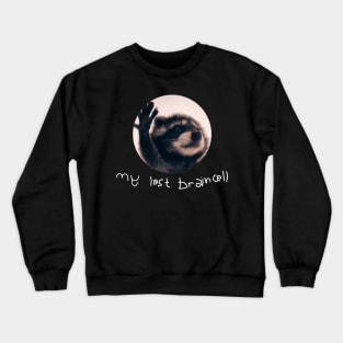 My Last Brain Cell Dancing Raccooon Meme Crewneck Sweatshirt